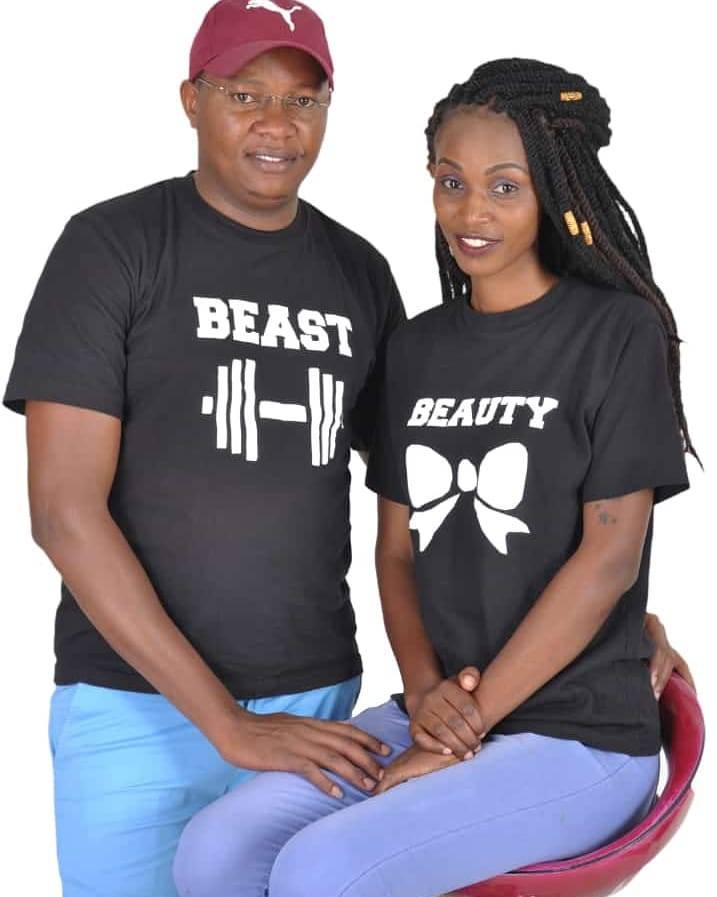 couples wearing black printed tshirts